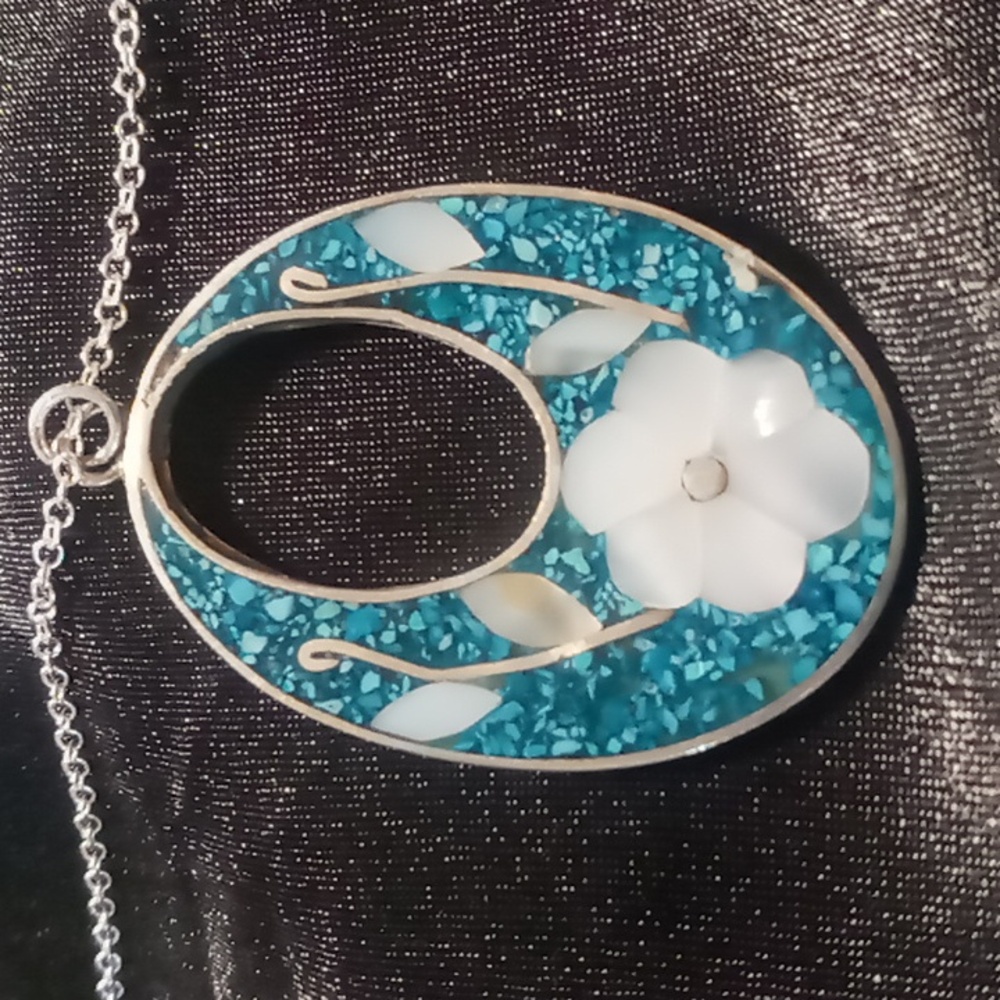 Taco Mexico sterling silver pendent. New 925 sterling silver chain 18 in.